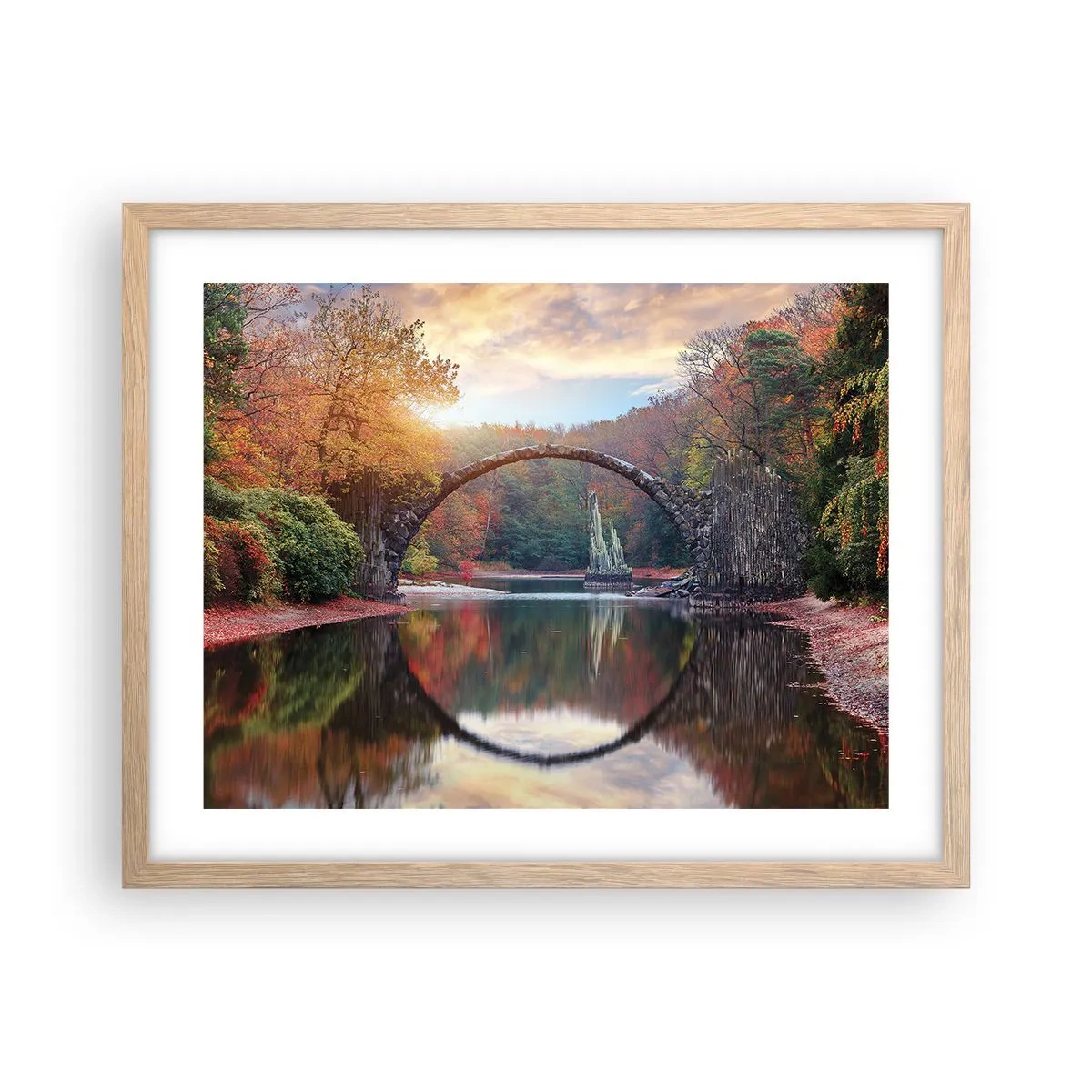 Een poster in een licht eiken lijst - Aan de andere kant van de spiegel - 50x40 cm