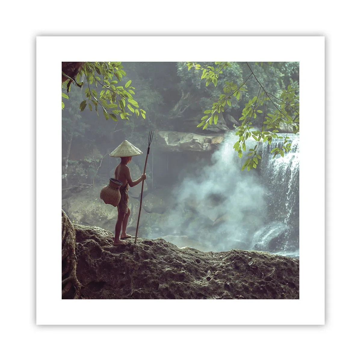 Poster - Bevriend met de natuur - 40x40 cm