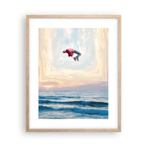 Een poster in een licht eiken lijst - Naar een andere dimensie - 40x50 cm