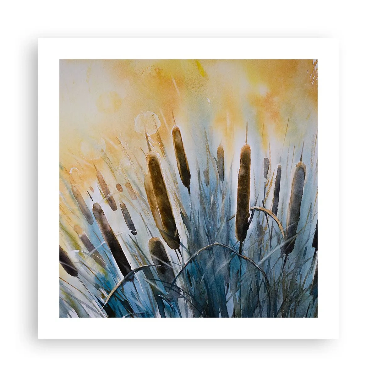 Poster - De kou van het water, de hitte van de zon - 50x50 cm