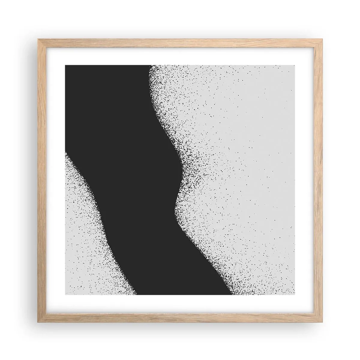 Een poster in een licht eiken lijst - Vloeibare balans - 50x50 cm