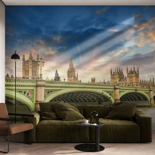 Fotobehang Premium Canvas - De tijd stond stil in het rijk - Stad, Londen, Architectuur - 200x140 cm