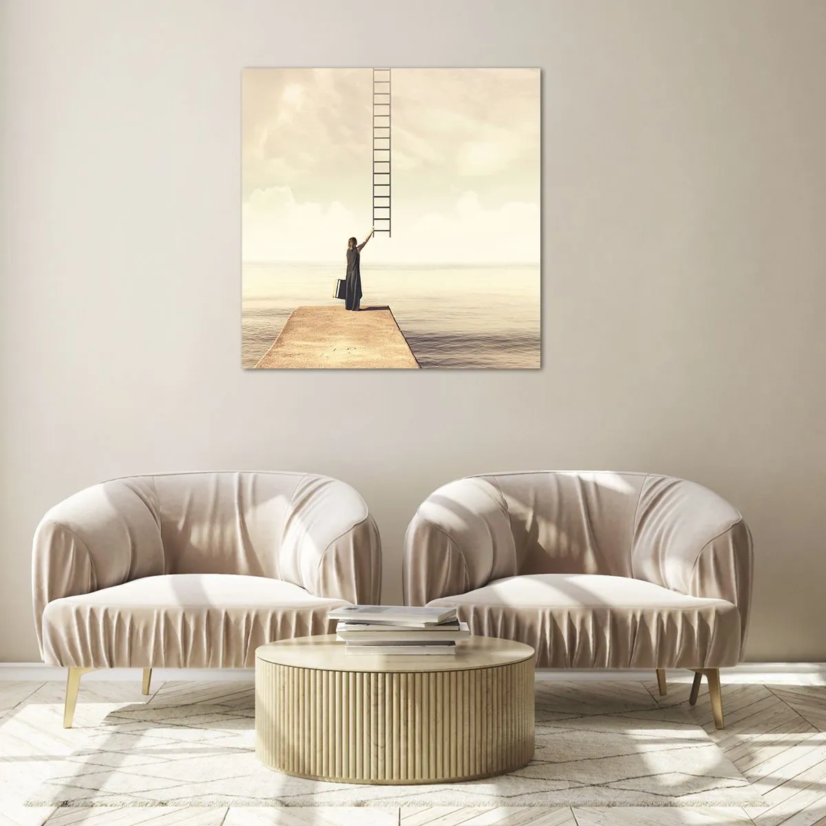 Schilderen op glas - Een magische reis - 70x70 cm