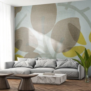 Zelfklevend Fotobehang Deluxe Sticker - Compositie in volle zon - Boho, Bloemen, Minimalisme - 100x70 cm