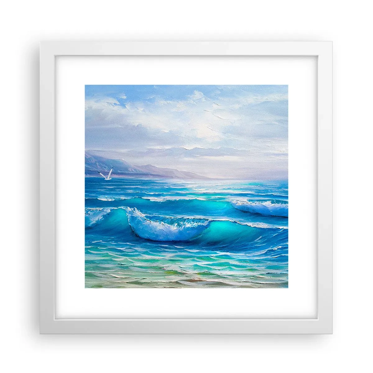 Poster in een witte lijst - Het brengt verlichting - 30x30 cm