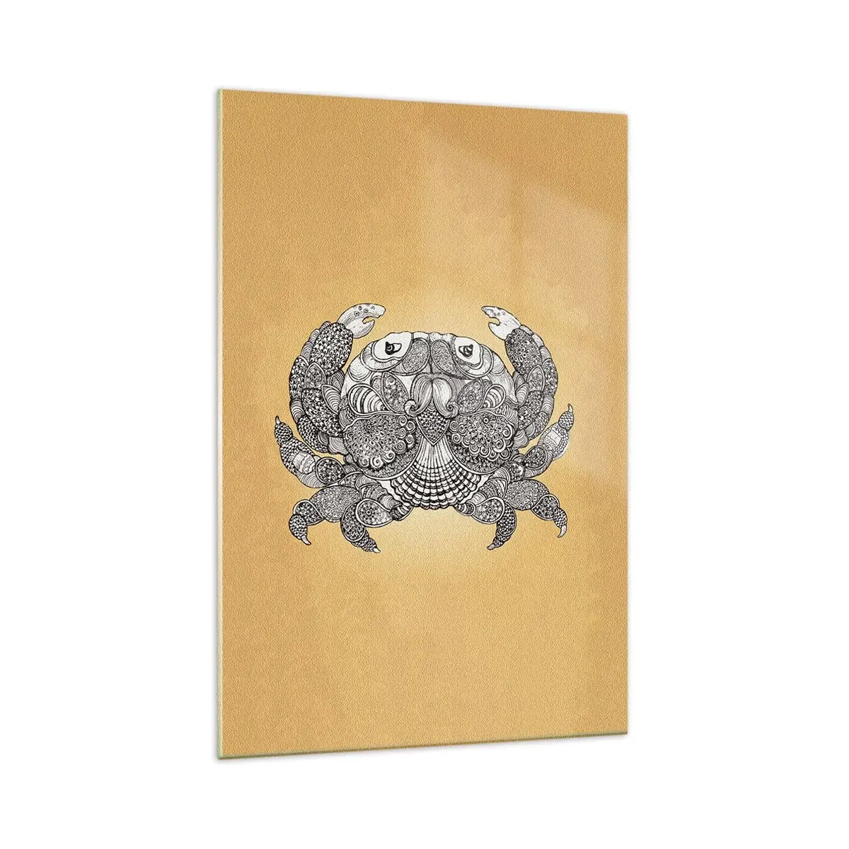 Schilderen op glas - Verhalen van meneer Krabs - 70x100 cm