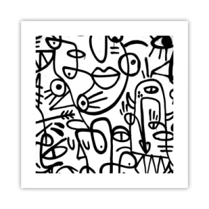 Poster - Gezichten en luchtspiegelingen - 40x40 cm