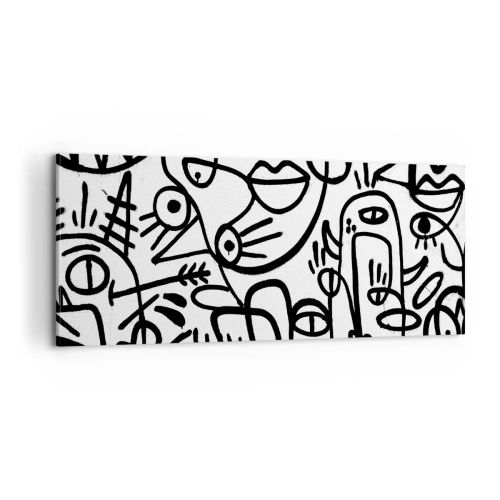 Schilderen op canvas - Gezichten en luchtspiegelingen - 100x40 cm