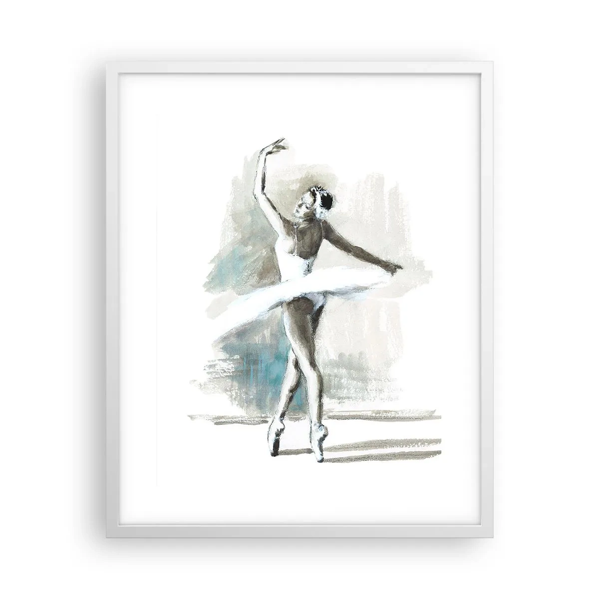 Poster in een witte lijst - Betoverd in een zwaan - 40x50 cm