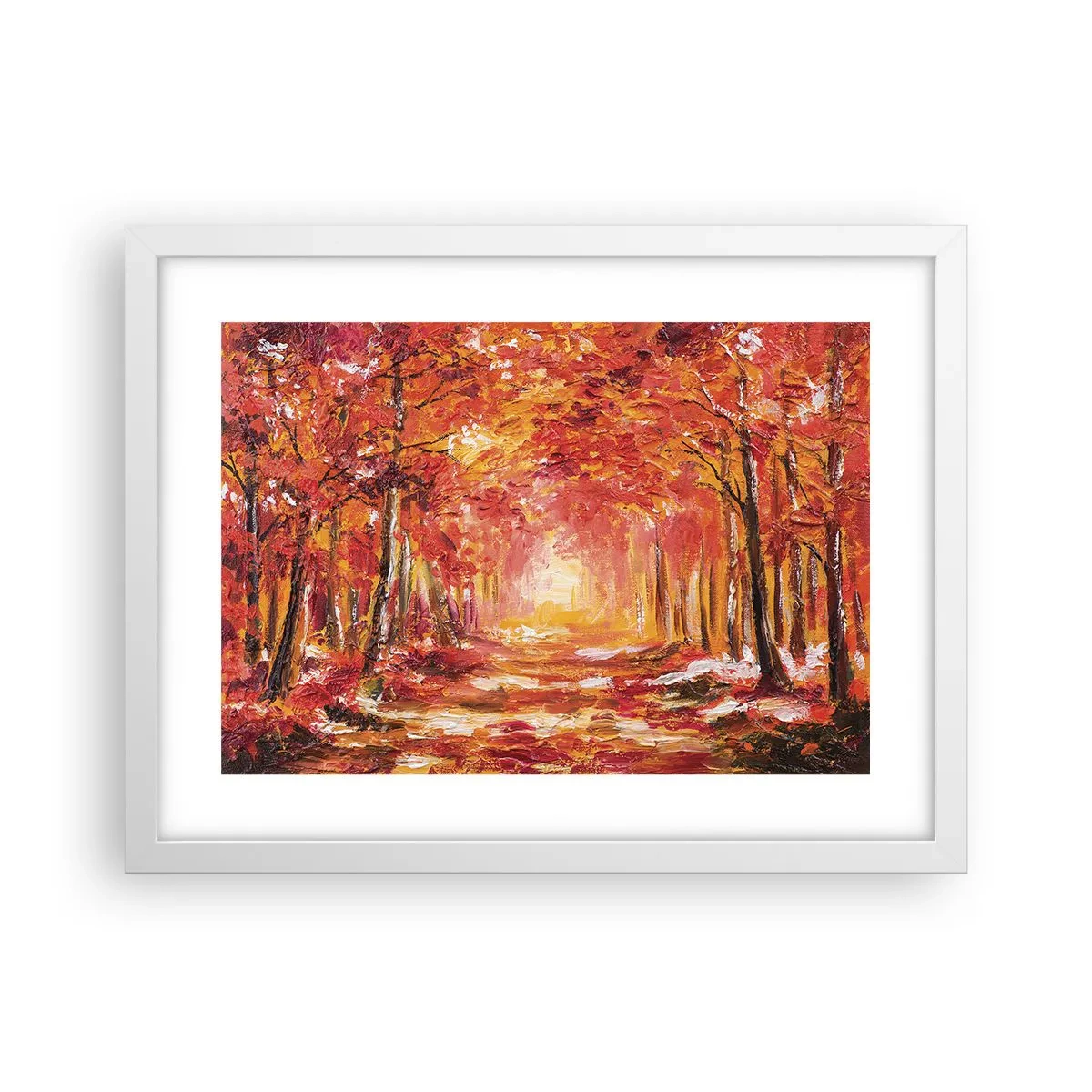 Poster in een witte lijst - Koperen bos - 40x30 cm