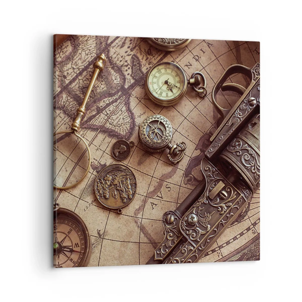 Schilderen op canvas - Avontuur roept - 50x50 cm