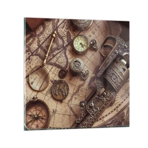 Schilderen op glas - Avontuur roept - 40x40 cm