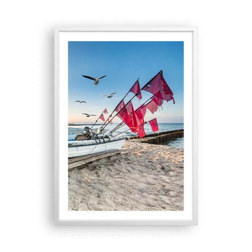 Poster in een witte lijst - Een welverdiende rust - 50x70 cm