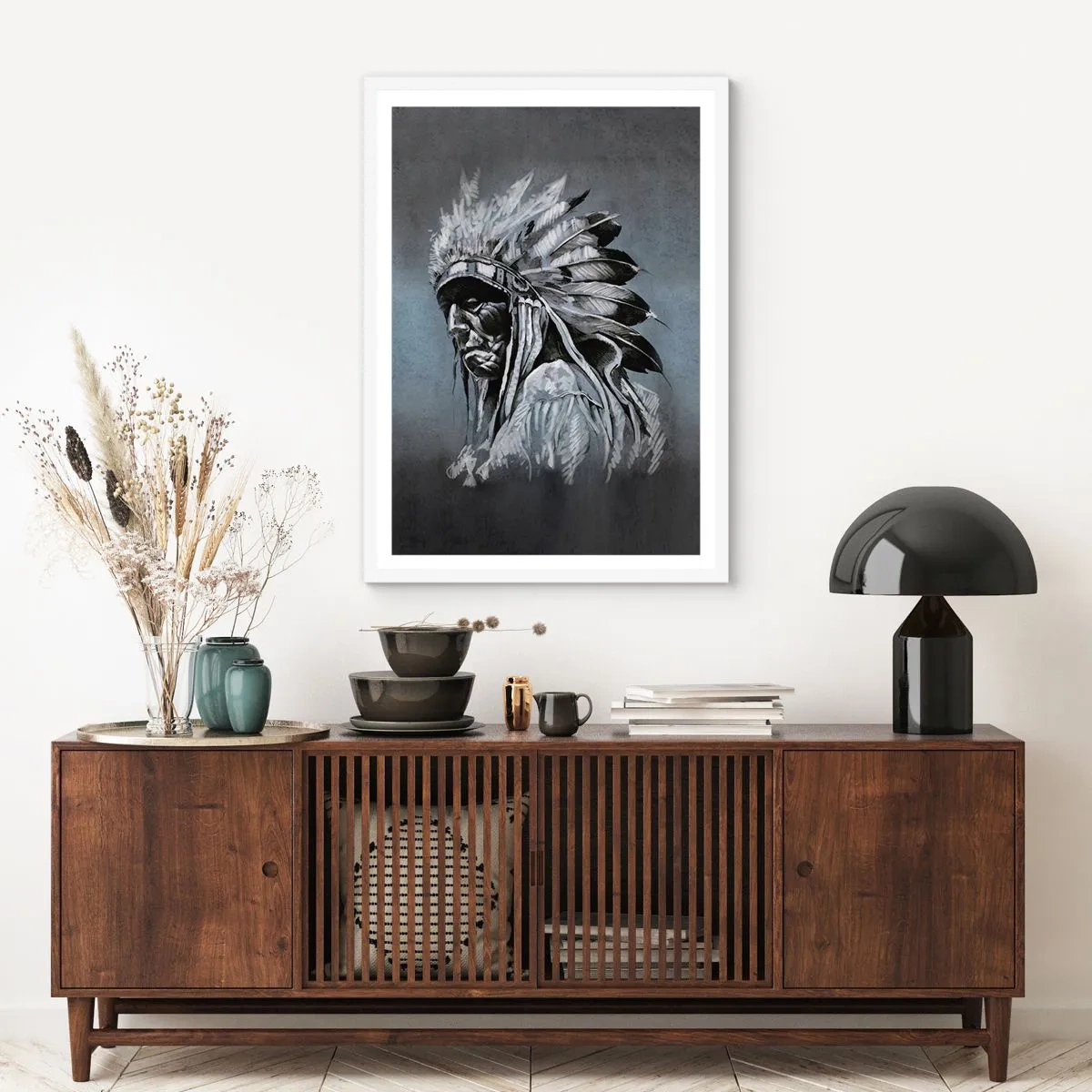 Poster in een witte lijst - Keer terug naar de wortels - 61x91 cm