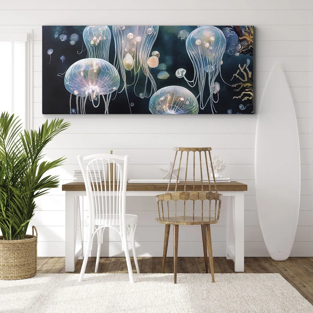 Schilderen op canvas - Ondferwaterbal - 120x50 cm