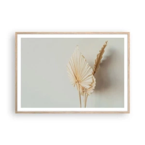 Een poster in een licht eiken lijst - Wanneer je verlichting nodig hebt - 100x70 cm