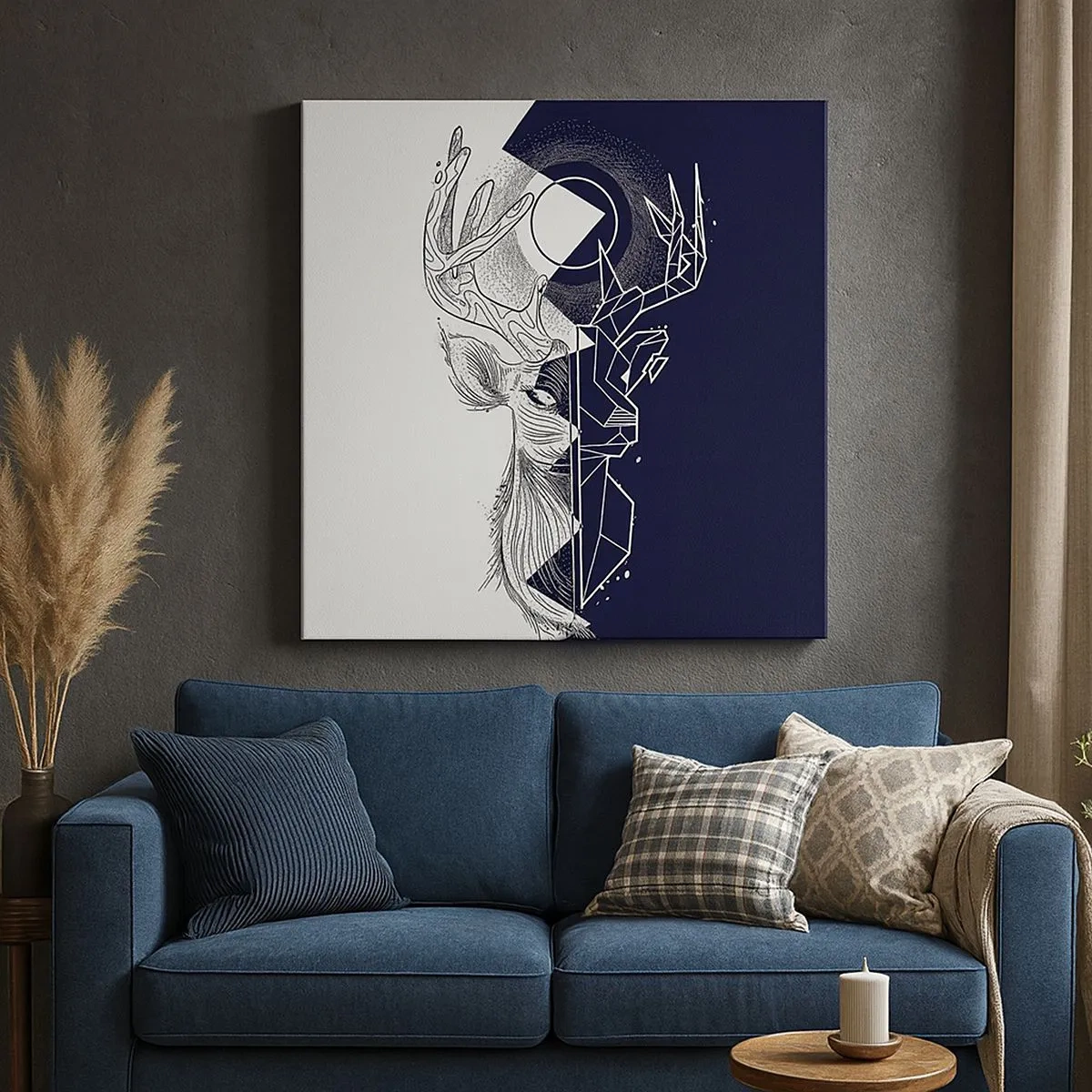 Schilderen op canvas - De strijd en de eenheid van tegenstellingen - 30x30 cm