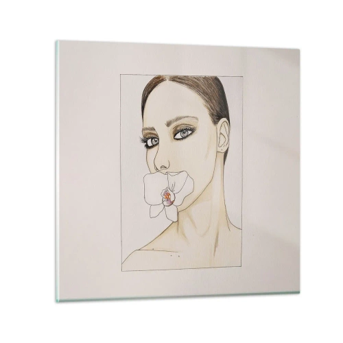 Schilderen op glas - Een symbool van elegantie en schoonheid - 70x70 cm