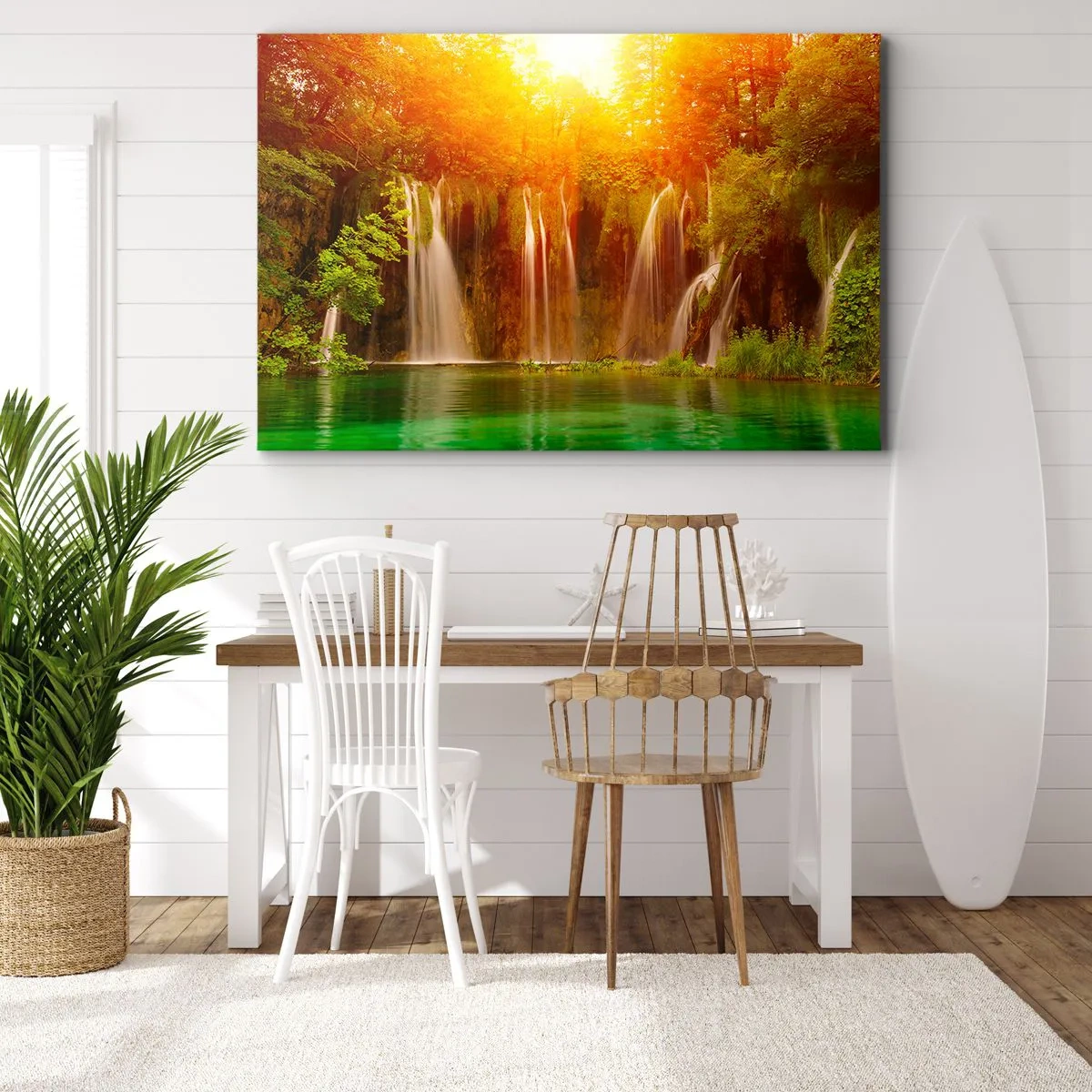 Schilderen op canvas - In de zon en in de schaduw - 100x70 cm