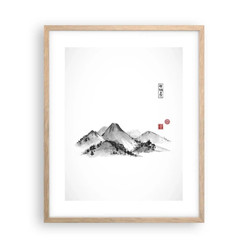 Een poster in een licht eiken lijst - Oneindige verte - 40x50 cm