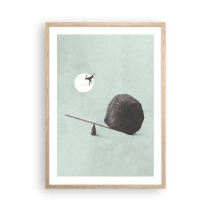 Een poster in een licht eiken lijst - Vervulde dromen - 50x70 cm