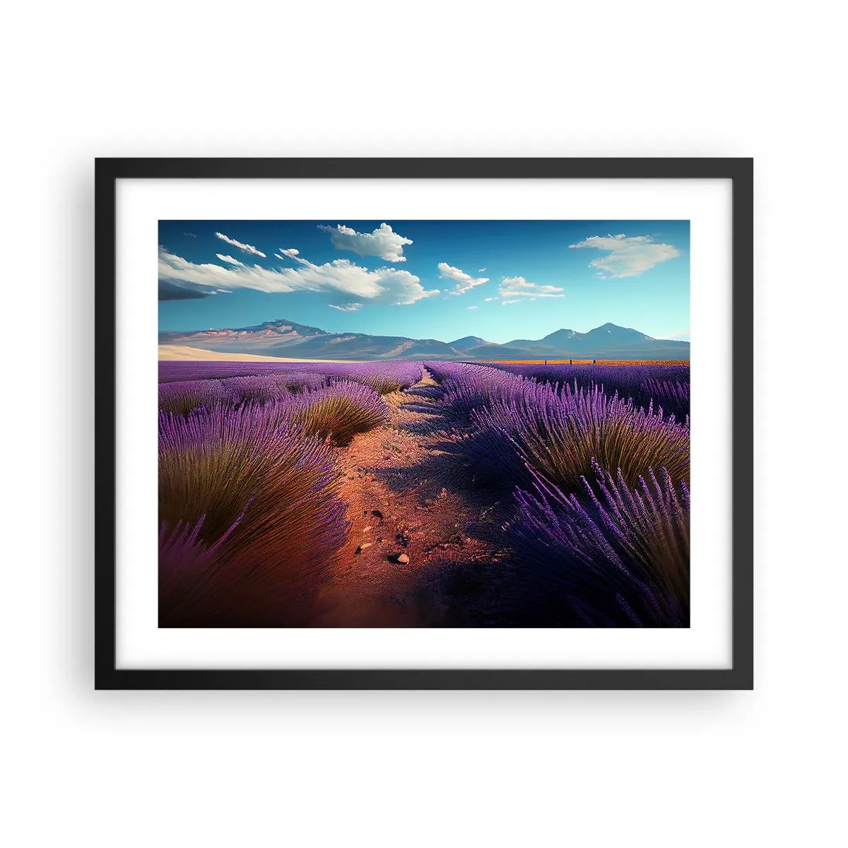 Poster in een zwarte lijst - Geurige velden - 50x40 cm