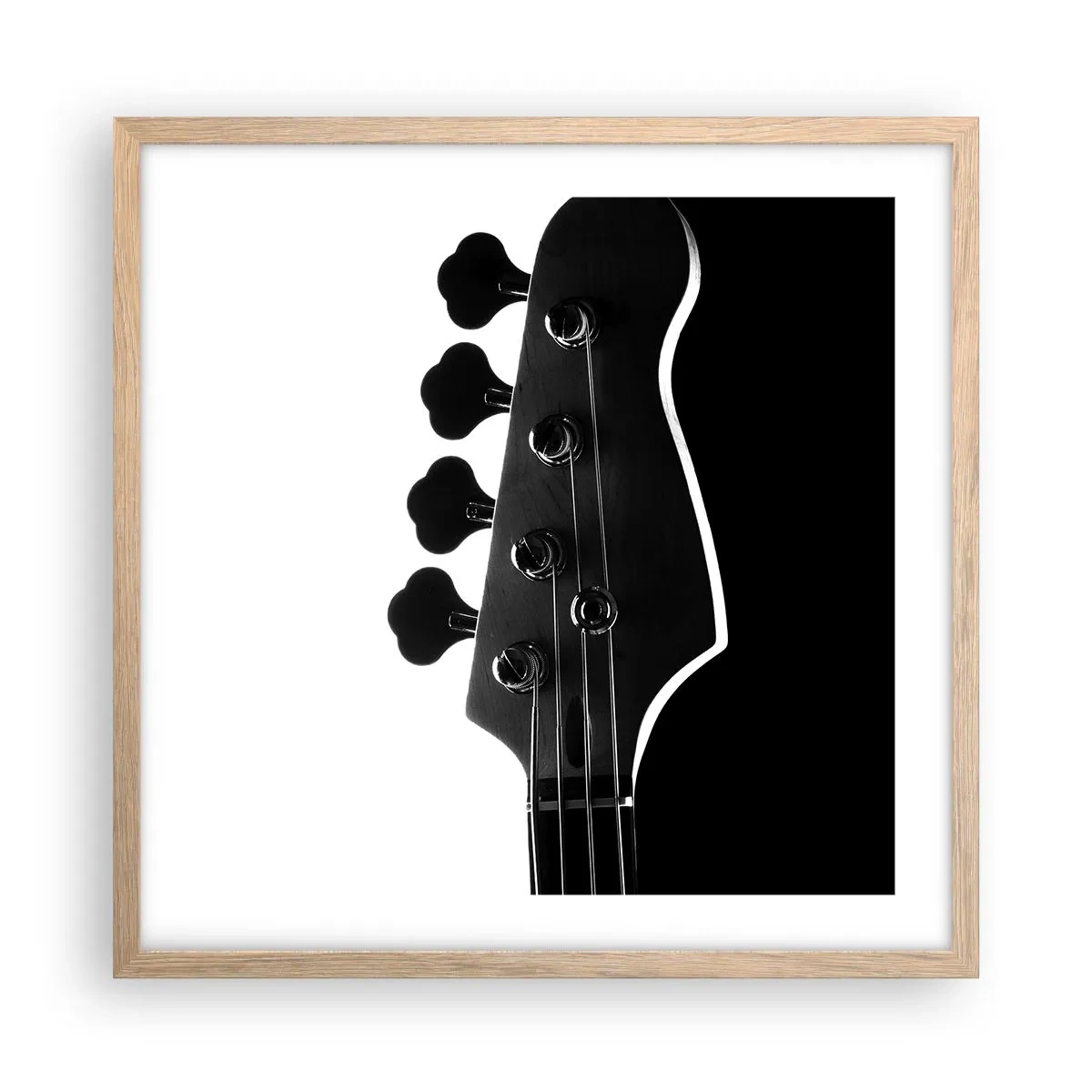 Een poster in een licht eiken lijst - Rock stilte - 50x50 cm