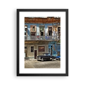 Poster in een zwarte lijst - Havana-vibes - 30x40 cm