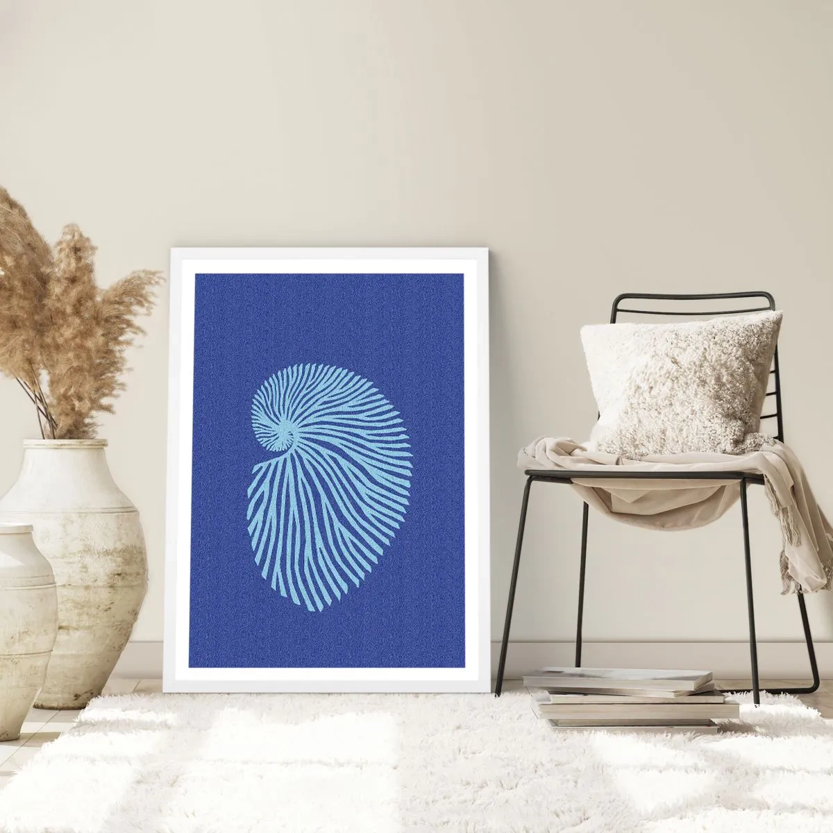 Poster in een witte lijst - De geboorte van de schelp - 50x70 cm