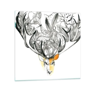 Schilderen op glas - Hoorns van overvloed - 30x30 cm