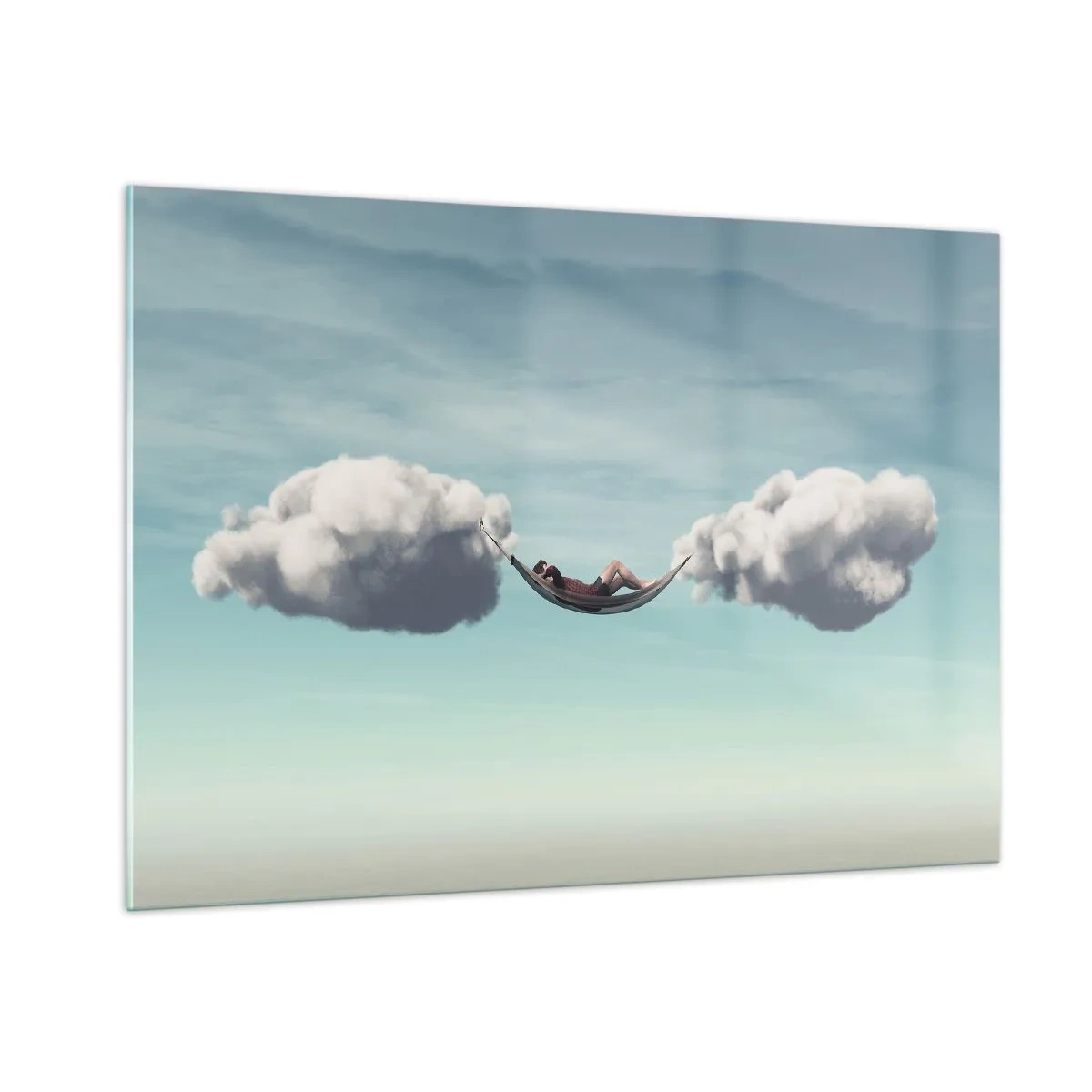 Schilderen op glas - Het geluk van het moment - 100x70 cm