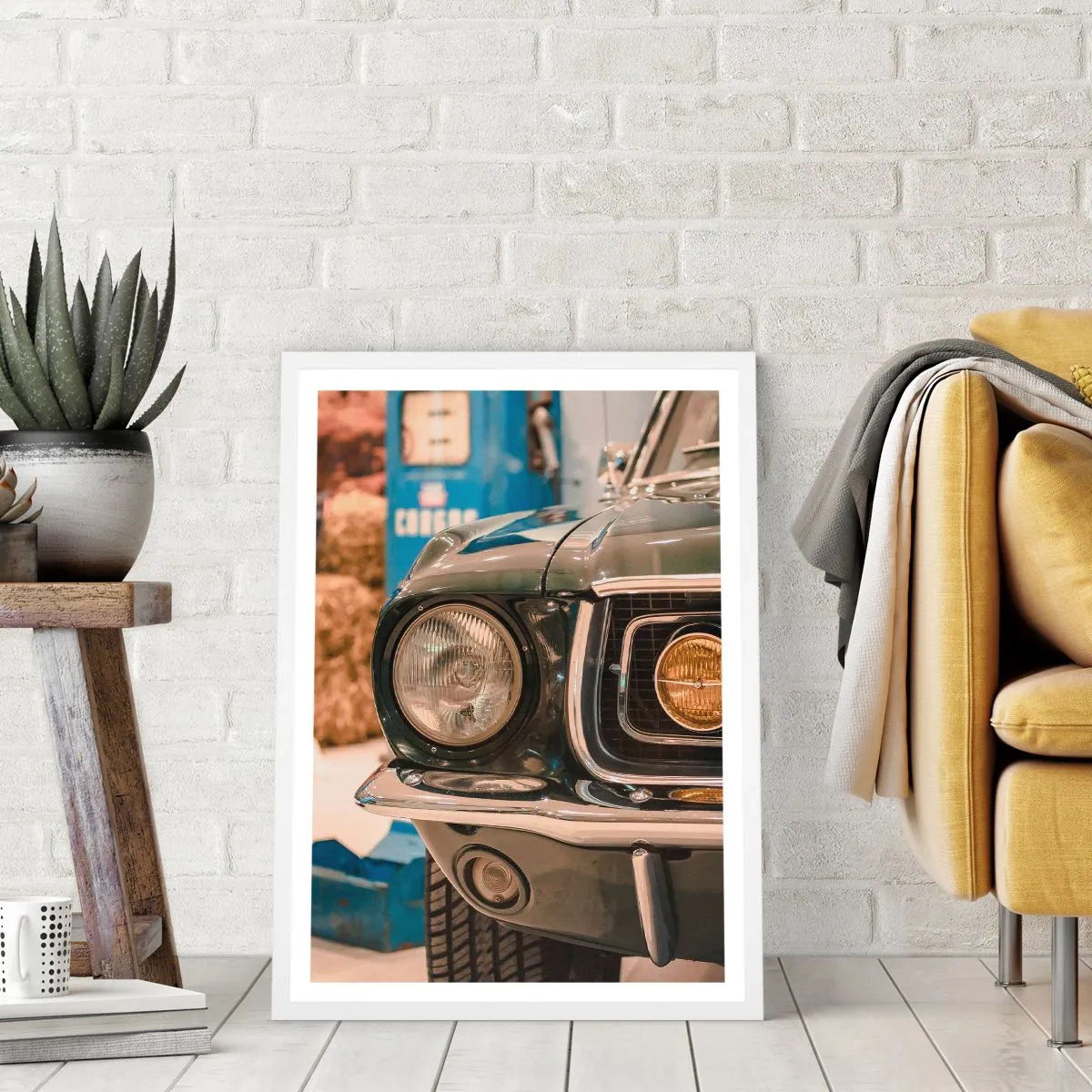 Poster in een witte lijst - Ontmoeting met een legende - 30x40 cm