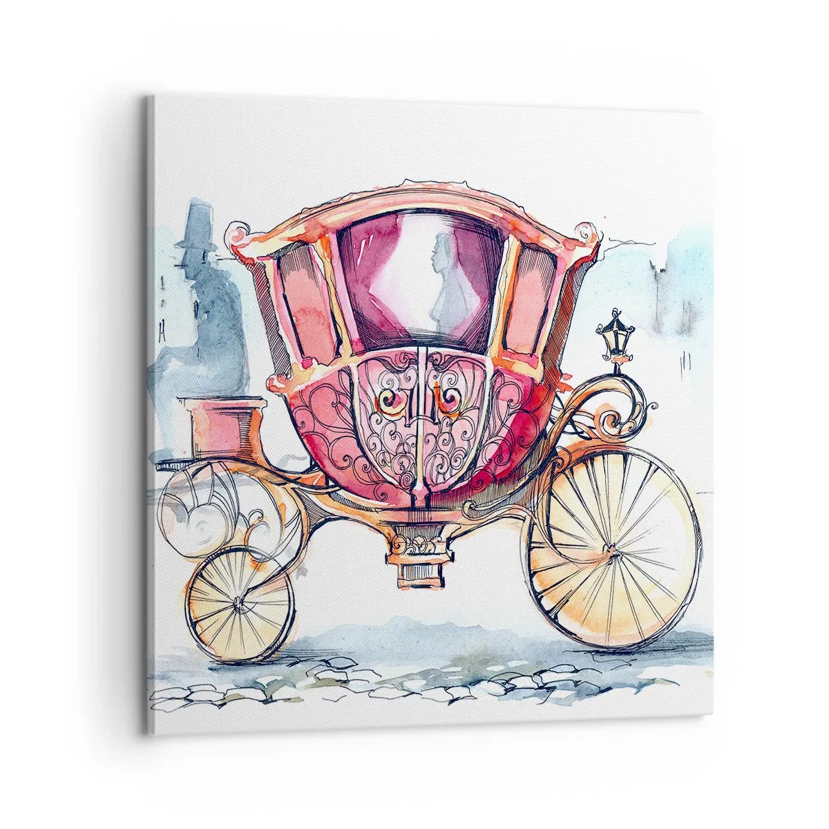 Schilderen op canvas - Naar de bruiloft of naar het bal? - 60x60 cm