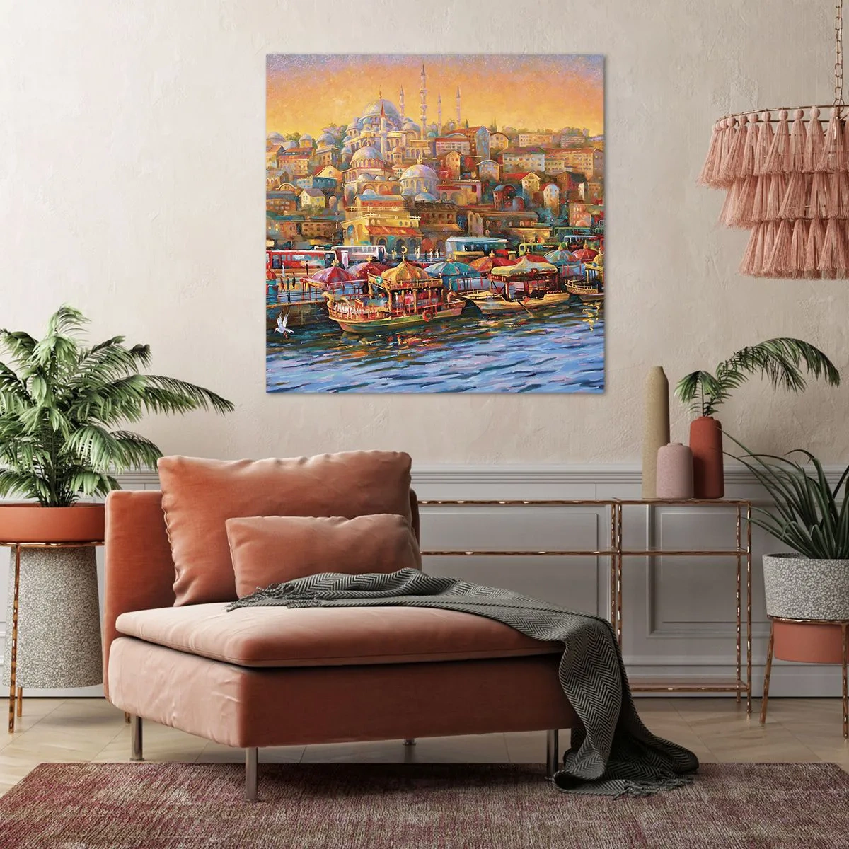 Schilderen op canvas - Istanboel verhaal - 70x70 cm