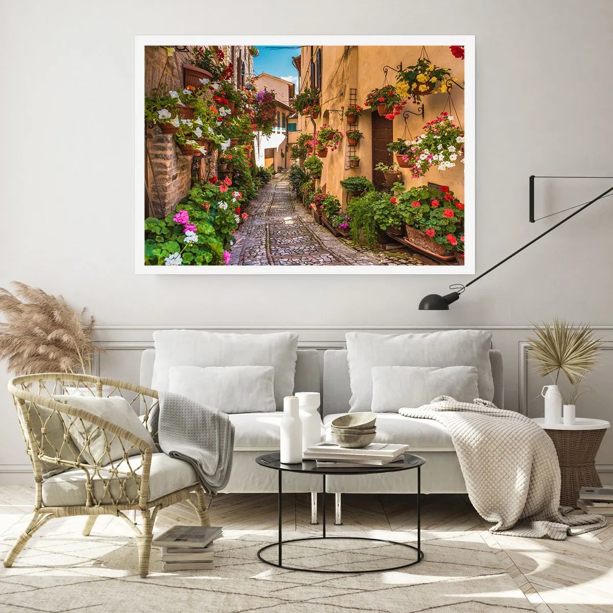 Poster - Italiaans zijstraatje - 100x70 cm