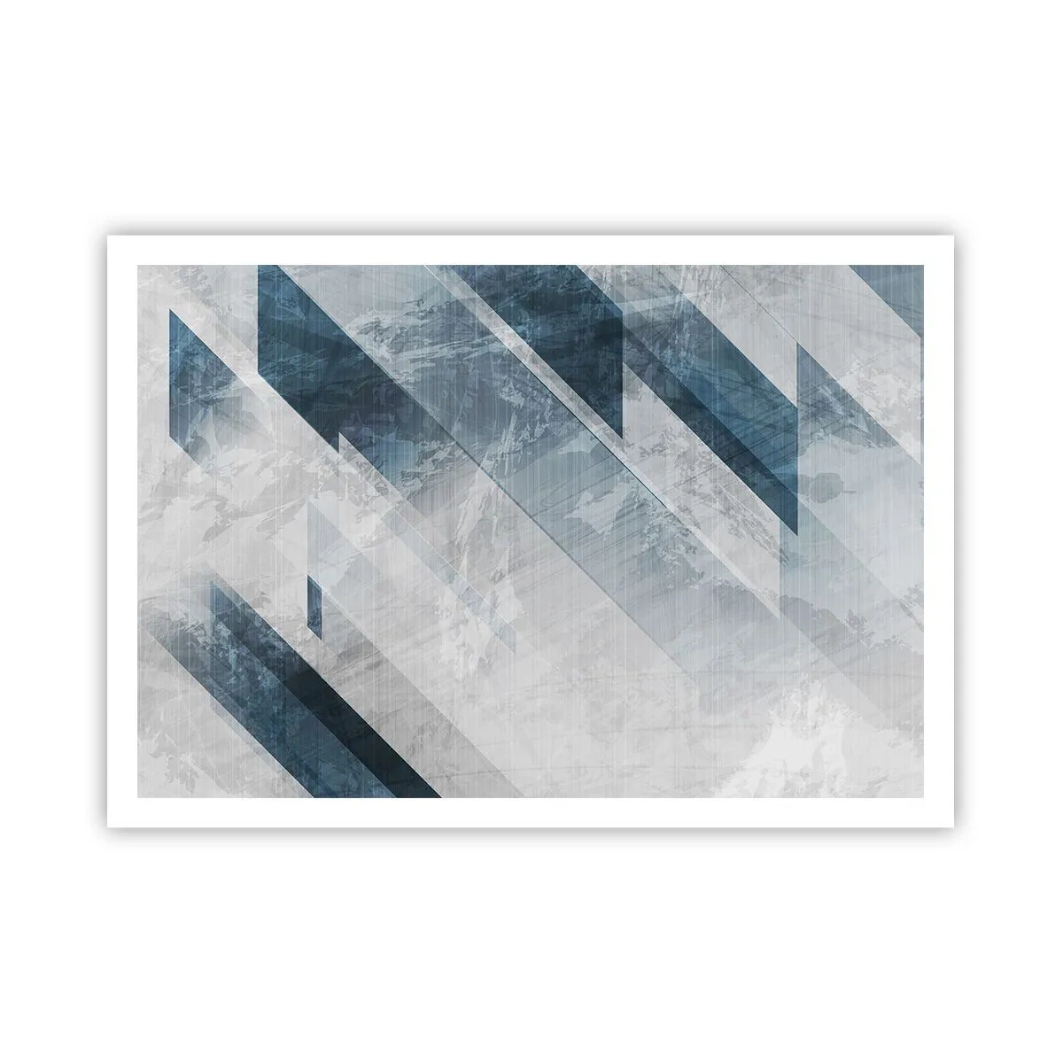 Poster - Ruimtelijke compositie - grijze beweging - 100x70 cm