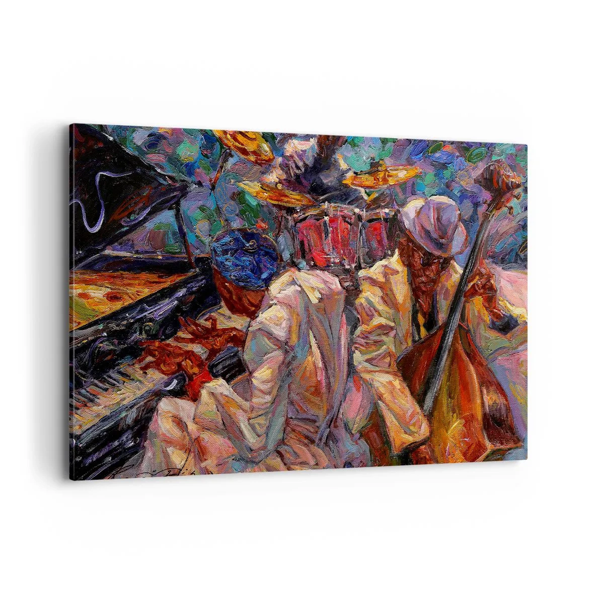 Schilderen op canvas - In hetzelfde ritme - 100x70 cm