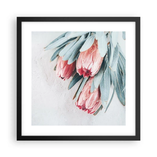 Poster in een zwarte lijst - Schaamt zich voor hun eigen schoonheid - 40x40 cm