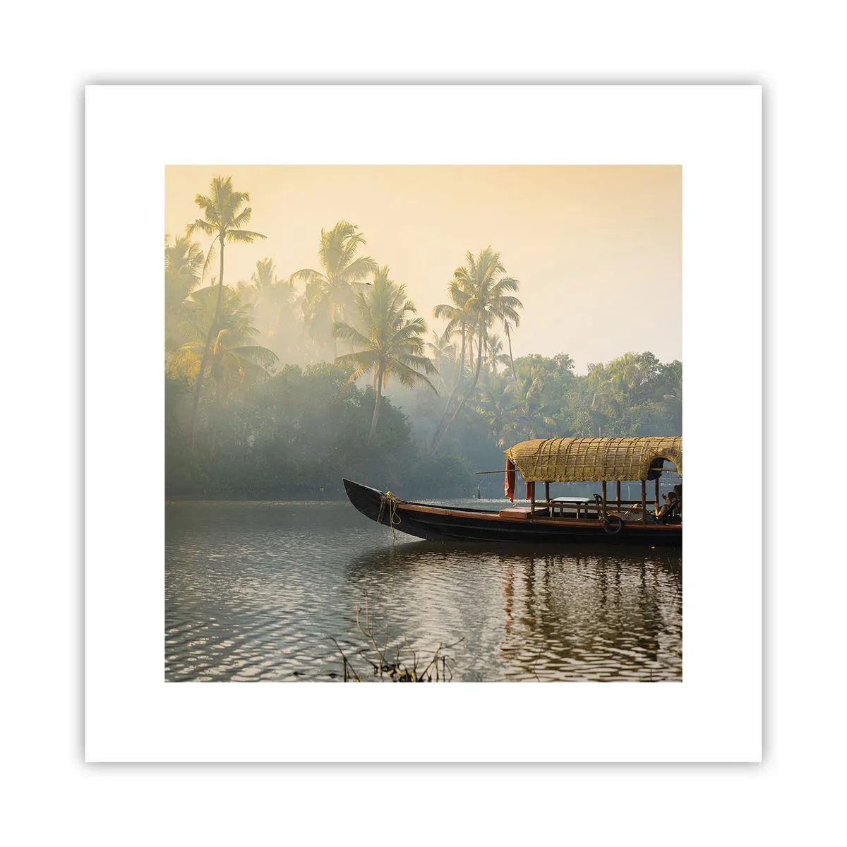 Poster - Huis aan de rivier - 30x30 cm