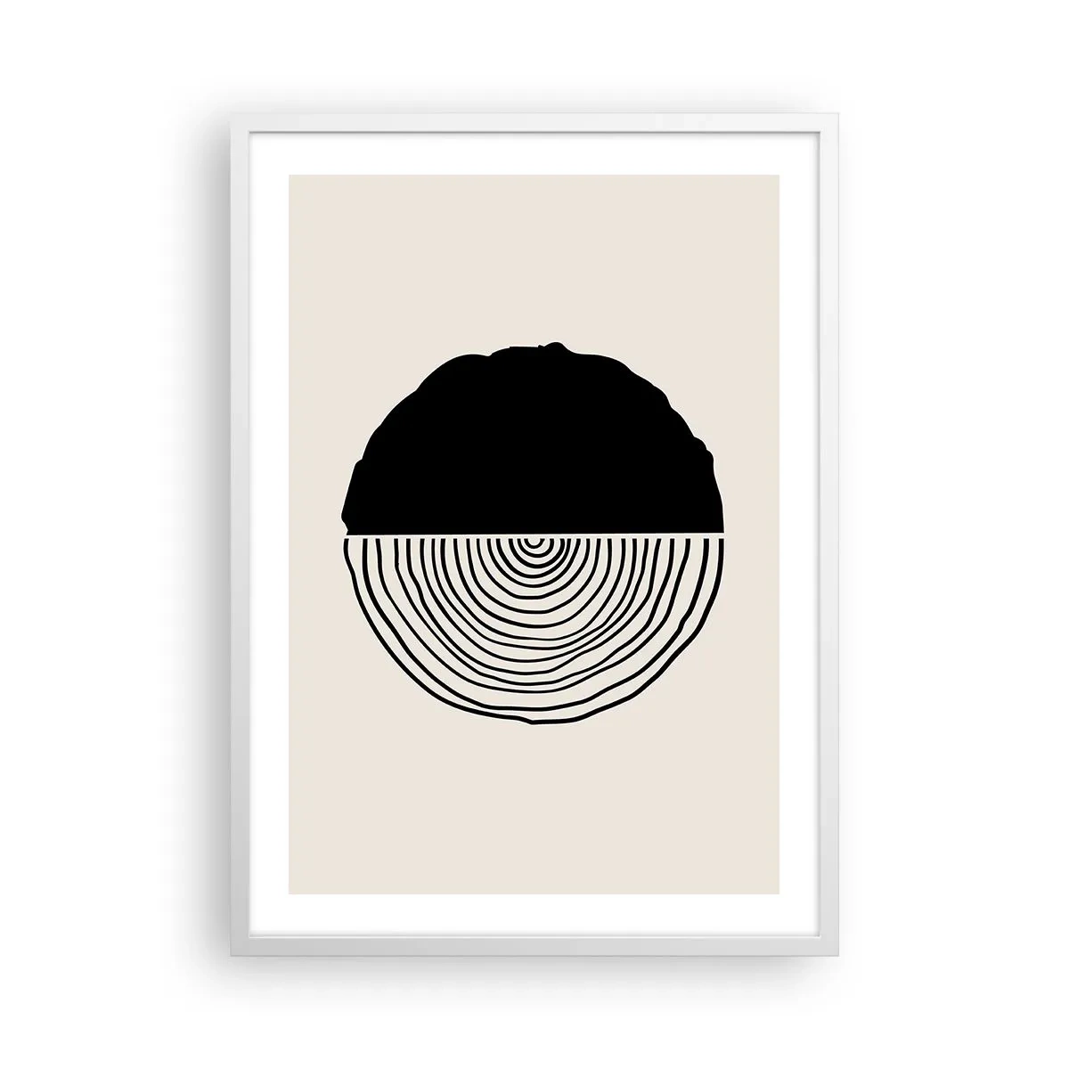 Poster in een witte lijst - Half om half - 50x70 cm