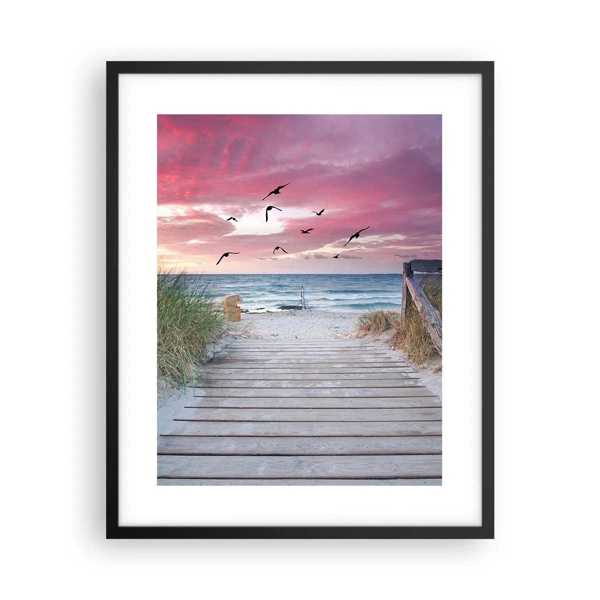 Poster in een zwarte lijst - Baltische indruk - 40x50 cm