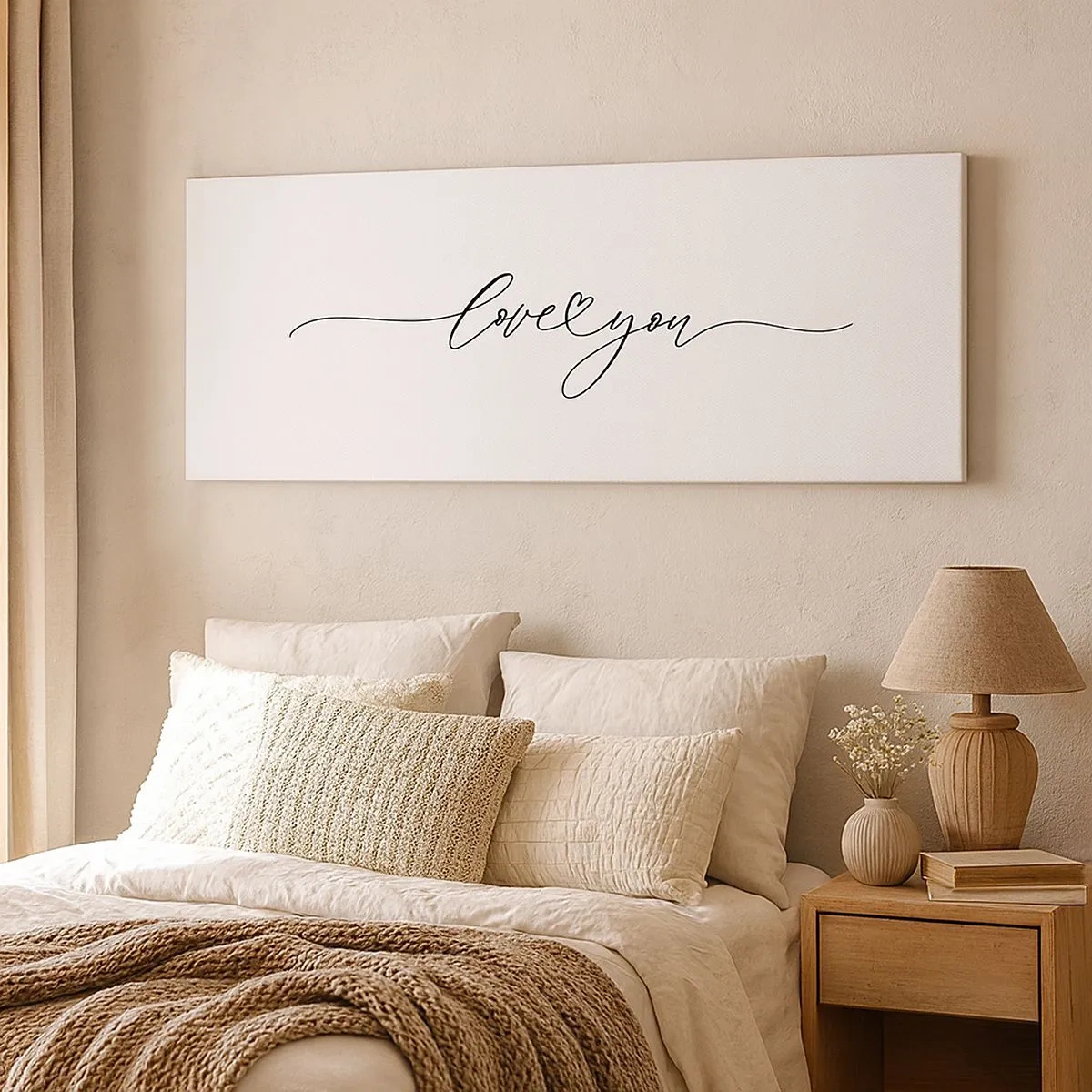 Schilderen op canvas - Zwart op wit - 100x40 cm