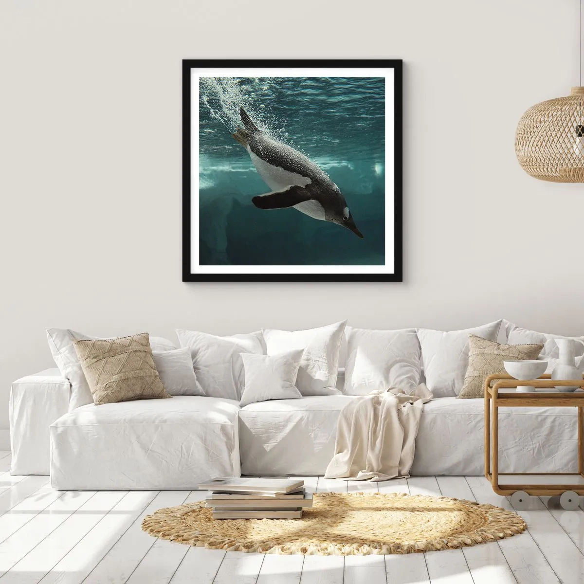 Poster in een zwarte lijst - Welkom in mijn wereld - 30x30 cm