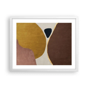 Poster in een witte lijst - Abstractie – een plek in de ruimte - 50x40 cm