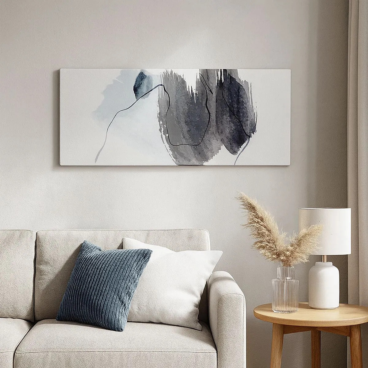 Schilderen op canvas - Intensiteit en beweging - 100x40 cm