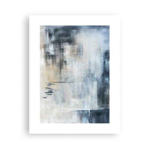 Poster - Achter het blauwe gordijn - 30x40 cm