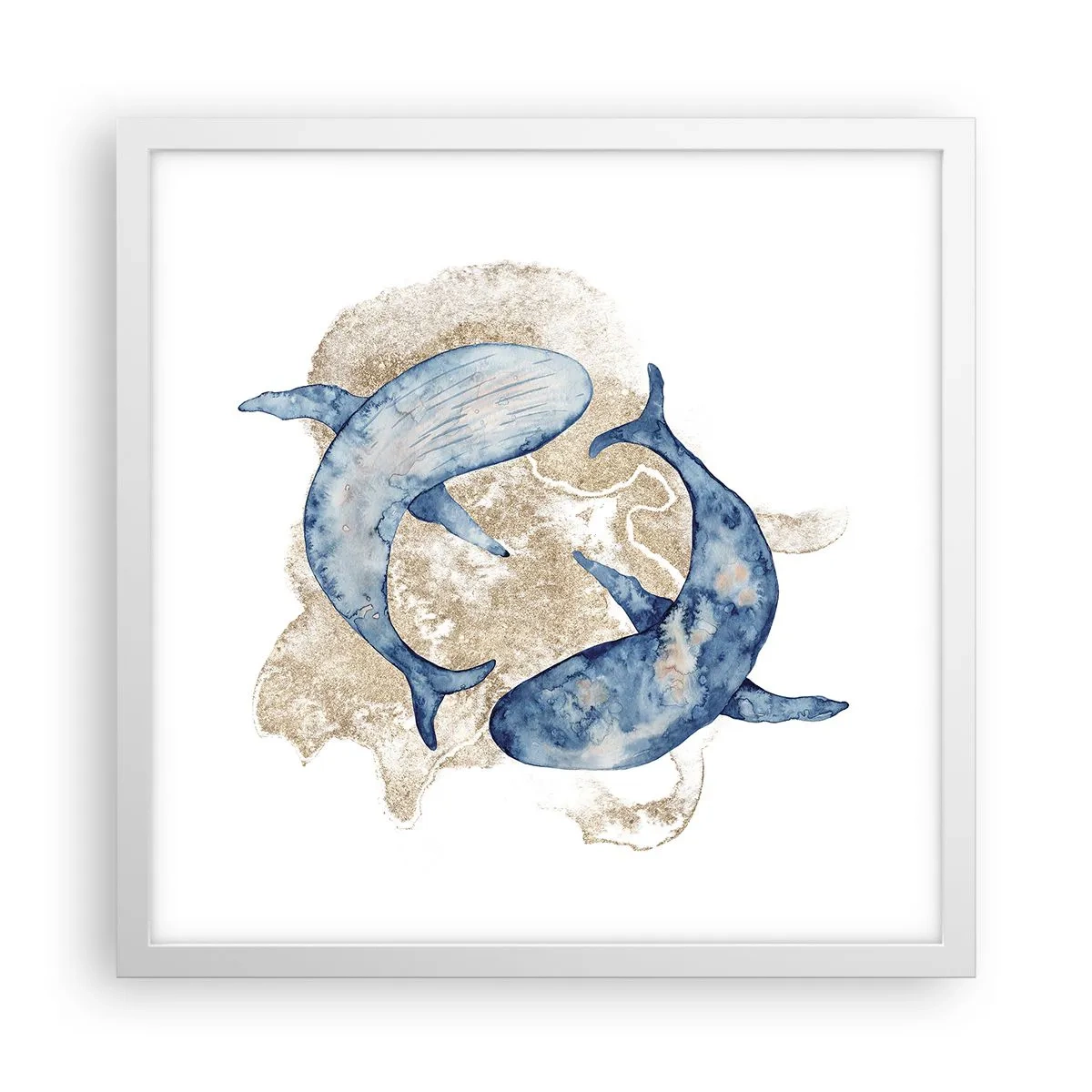 Poster in een witte lijst - Vriendschap of liefde? - 40x40 cm