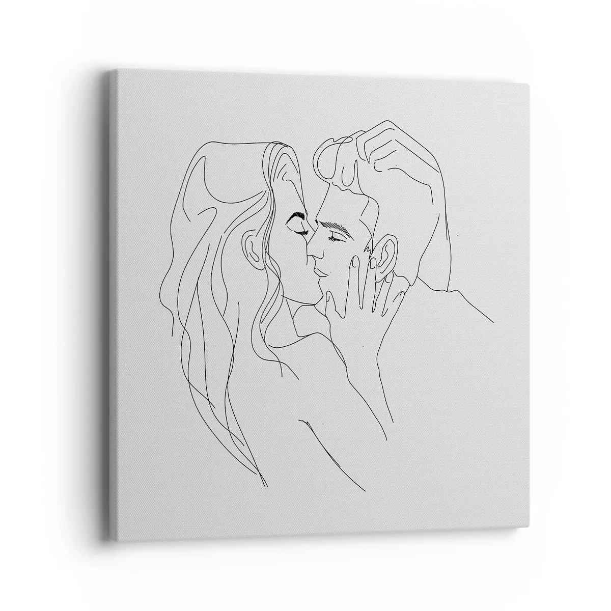 Schilderen op canvas - Dezelfde regel - 40x40 cm