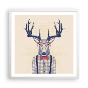 Poster in een witte lijst - Een grappig extravaganza - 60x60 cm