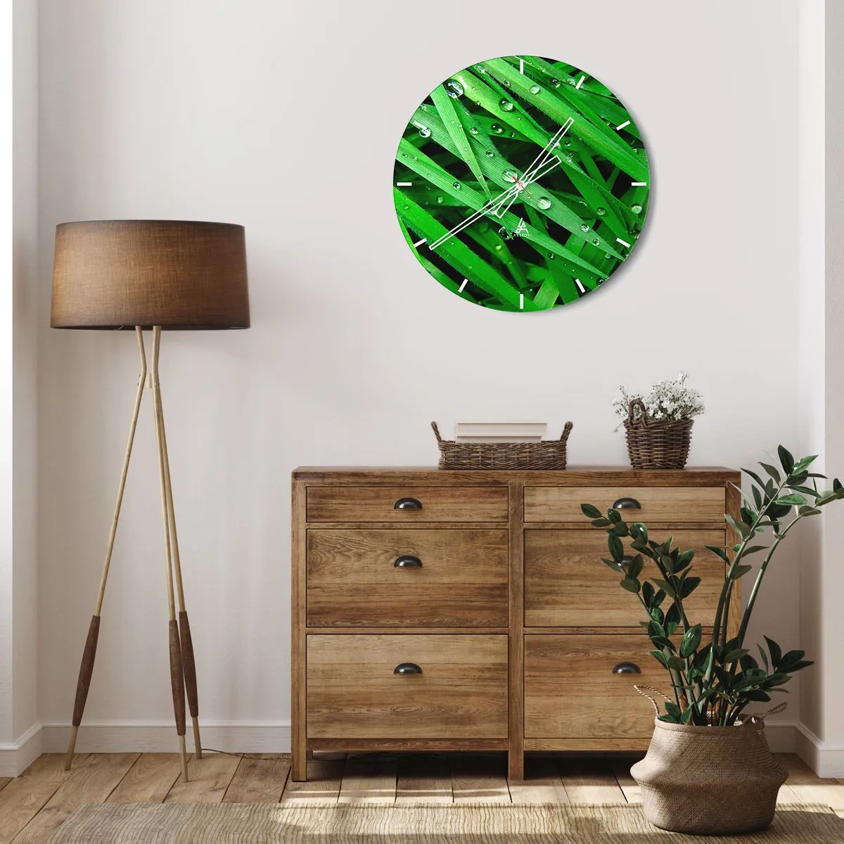 Wandklok - Klok - Speel groen - 40x40 cm